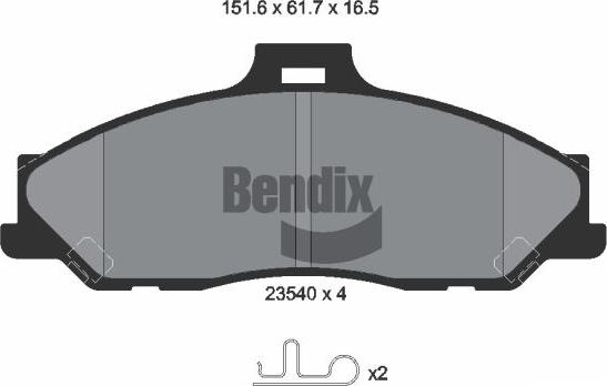 BENDIX Braking BPD2007 - Гальмівні колодки, дискові гальма autocars.com.ua