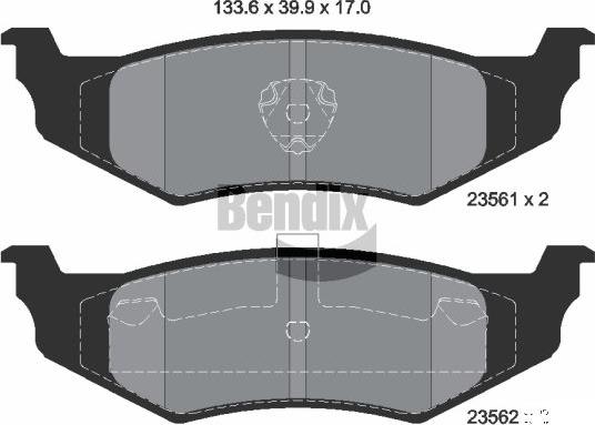 BENDIX Braking BPD2010 - Гальмівні колодки, дискові гальма autocars.com.ua