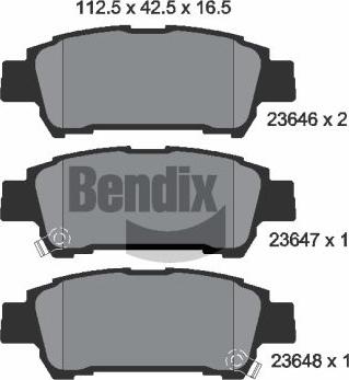 BENDIX Braking BPD2022 - Гальмівні колодки, дискові гальма autocars.com.ua