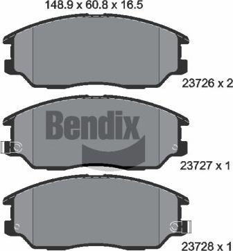 BENDIX Braking BPD2028 - Гальмівні колодки, дискові гальма autocars.com.ua