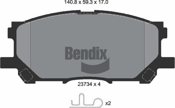 BENDIX Braking BPD2031 - Гальмівні колодки, дискові гальма autocars.com.ua
