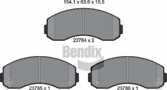 BENDIX Braking BPD2046 - Гальмівні колодки, дискові гальма autocars.com.ua