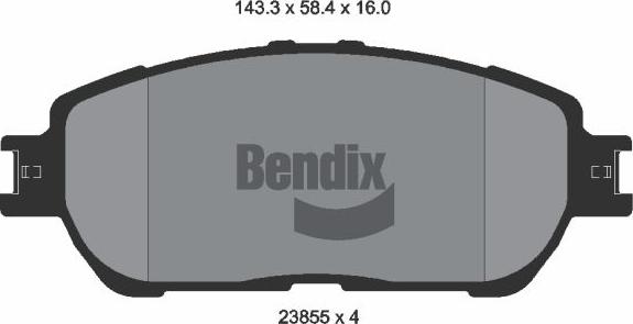 BENDIX Braking BPD2056 - Гальмівні колодки, дискові гальма autocars.com.ua