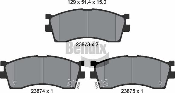 BENDIX Braking BPD2059 - Гальмівні колодки, дискові гальма autocars.com.ua