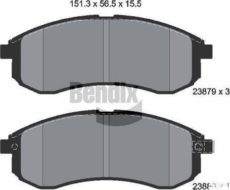 BENDIX Braking BPD2060 - Гальмівні колодки, дискові гальма autocars.com.ua