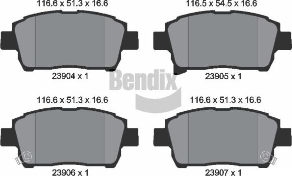 BENDIX Braking BPD2062 - Гальмівні колодки, дискові гальма autocars.com.ua