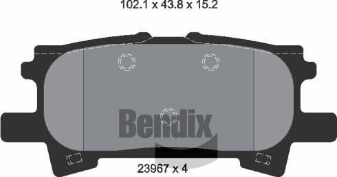 BENDIX Braking BPD2071 - Гальмівні колодки, дискові гальма autocars.com.ua