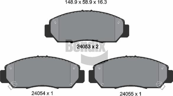 BENDIX Braking BPD2084 - Гальмівні колодки, дискові гальма autocars.com.ua