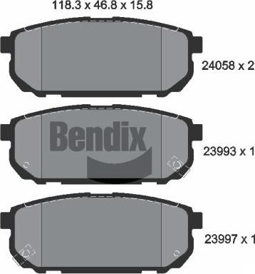 BENDIX Braking BPD2085 - Гальмівні колодки, дискові гальма autocars.com.ua