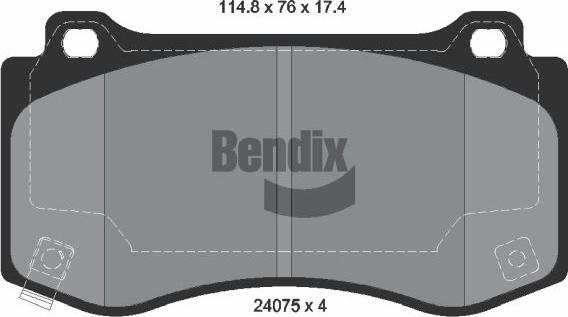 BENDIX Braking BPD2089 - Гальмівні колодки, дискові гальма autocars.com.ua