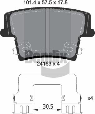 BENDIX Braking BPD2100 - Гальмівні колодки, дискові гальма autocars.com.ua