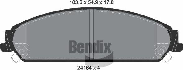 BENDIX Braking BPD2101 - Гальмівні колодки, дискові гальма autocars.com.ua