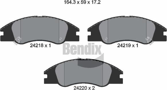 BENDIX Braking BPD2106 - Гальмівні колодки, дискові гальма autocars.com.ua
