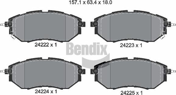 BENDIX Braking BPD2107 - Гальмівні колодки, дискові гальма autocars.com.ua