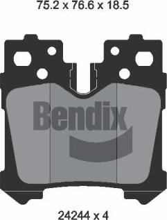 BENDIX Braking BPD2111 - Гальмівні колодки, дискові гальма autocars.com.ua