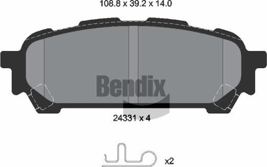 BENDIX Braking BPD2130 - Гальмівні колодки, дискові гальма autocars.com.ua