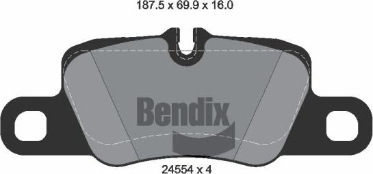 BENDIX Braking BPD2170 - Гальмівні колодки, дискові гальма autocars.com.ua