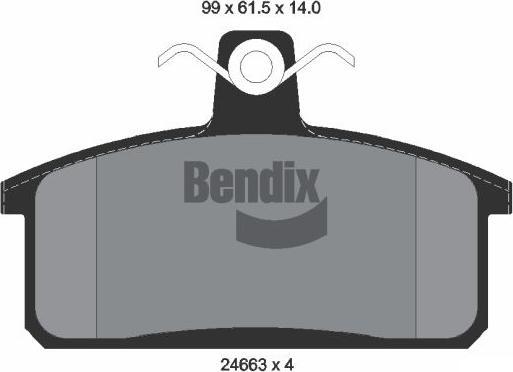 BENDIX Braking BPD2183 - Гальмівні колодки, дискові гальма autocars.com.ua