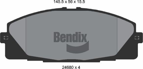 BENDIX Braking BPD2184 - Гальмівні колодки, дискові гальма autocars.com.ua