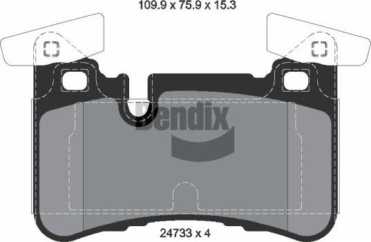 BENDIX Braking BPD2190 - Гальмівні колодки, дискові гальма autocars.com.ua