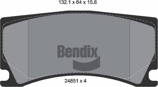 BENDIX Braking BPD2200 - Гальмівні колодки, дискові гальма autocars.com.ua