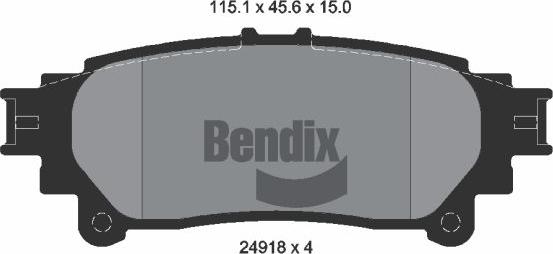 BENDIX Braking BPD2205 - Гальмівні колодки, дискові гальма autocars.com.ua