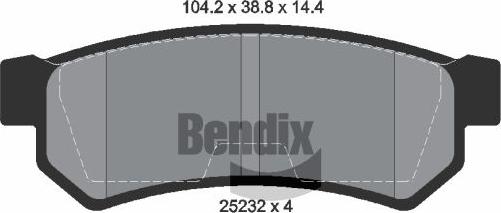BENDIX Braking BPD2238 - Гальмівні колодки, дискові гальма autocars.com.ua