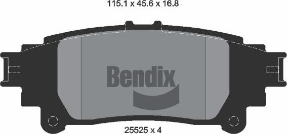 BENDIX Braking BPD2249 - Гальмівні колодки, дискові гальма autocars.com.ua