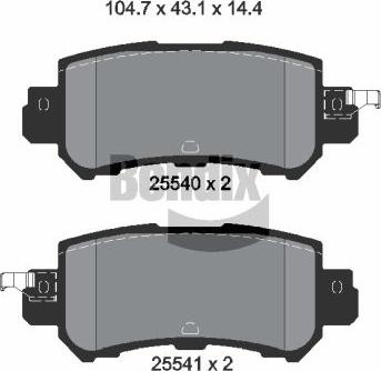BENDIX Braking BPD2252 - Гальмівні колодки, дискові гальма autocars.com.ua
