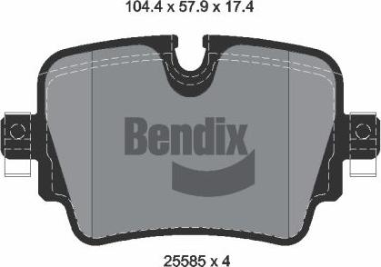 BENDIX Braking BPD2253 - Гальмівні колодки, дискові гальма autocars.com.ua