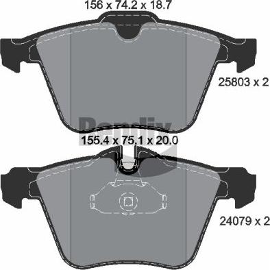 BENDIX Braking BPD2269 - Гальмівні колодки, дискові гальма autocars.com.ua