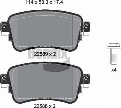 BENDIX Braking BPD2310 - Гальмівні колодки, дискові гальма autocars.com.ua