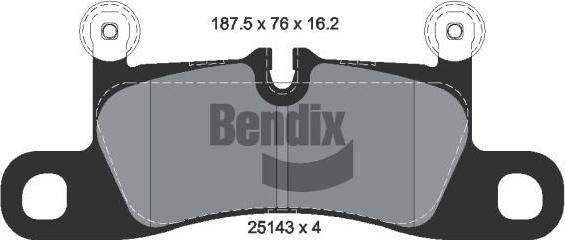 BENDIX Braking BPD2321 - Гальмівні колодки, дискові гальма autocars.com.ua