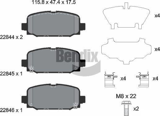 BENDIX Braking BPD2330 - Гальмівні колодки, дискові гальма autocars.com.ua
