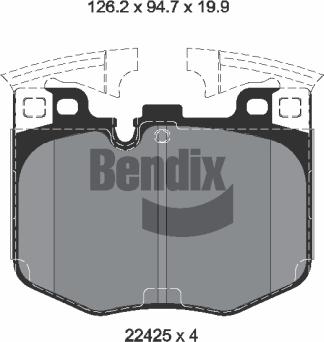 BENDIX Braking BPD2336 - Гальмівні колодки, дискові гальма autocars.com.ua