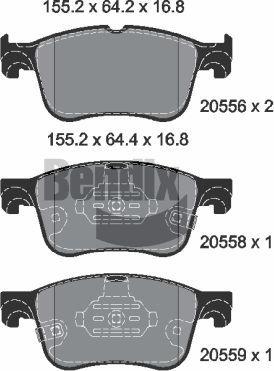 BENDIX Braking BPD2350 - Гальмівні колодки, дискові гальма autocars.com.ua