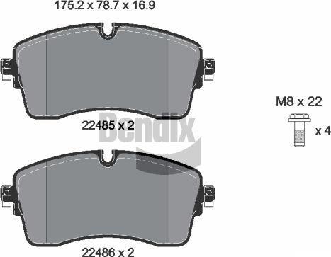 BENDIX Braking BPD2356 - Гальмівні колодки, дискові гальма autocars.com.ua