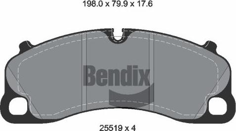 BENDIX Braking BPD2361 - Гальмівні колодки, дискові гальма autocars.com.ua