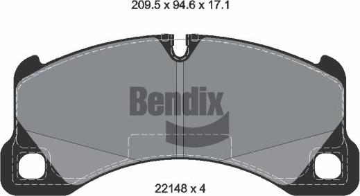 BENDIX Braking BPD2364 - Гальмівні колодки, дискові гальма autocars.com.ua