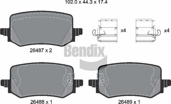 BENDIX Braking BPD2377 - Гальмівні колодки, дискові гальма autocars.com.ua