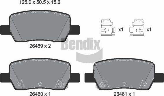 BENDIX Braking BPD2384 - Гальмівні колодки, дискові гальма autocars.com.ua