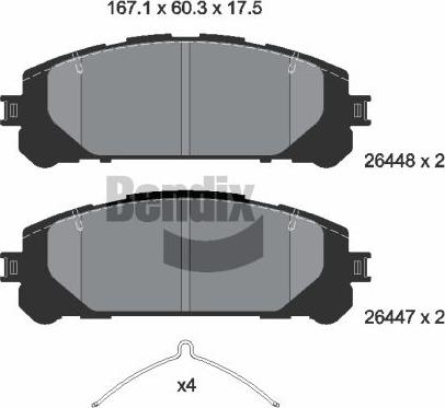 BENDIX Braking BPD2389 - Гальмівні колодки, дискові гальма autocars.com.ua