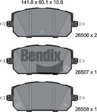 BENDIX Braking BPD2391 - Гальмівні колодки, дискові гальма autocars.com.ua