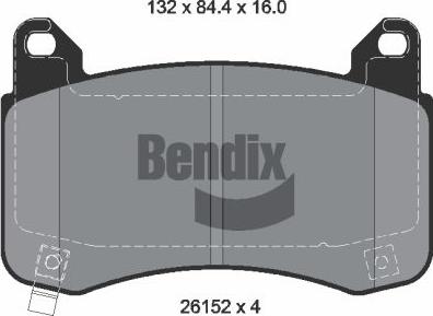 BENDIX Braking BPD2399 - Гальмівні колодки, дискові гальма autocars.com.ua