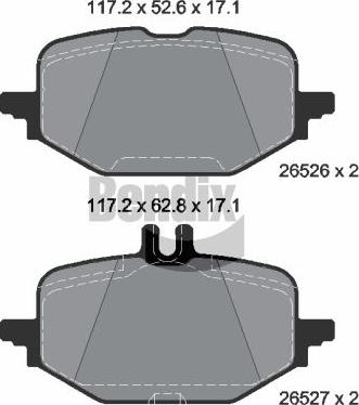 BENDIX Braking BPD2406 - Гальмівні колодки, дискові гальма autocars.com.ua