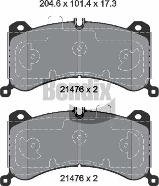BENDIX Braking BPD2427 - Гальмівні колодки, дискові гальма autocars.com.ua