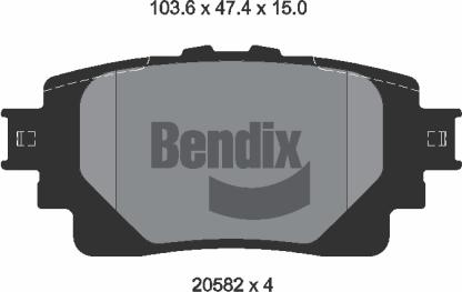 BENDIX Braking BPD2465 - Гальмівні колодки, дискові гальма autocars.com.ua