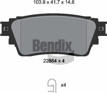 BENDIX Braking BPD2467 - Гальмівні колодки, дискові гальма autocars.com.ua