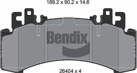 BENDIX Braking BPD2482 - Гальмівні колодки, дискові гальма autocars.com.ua