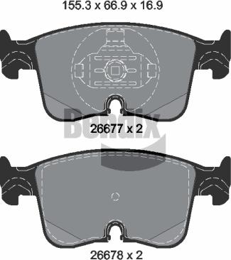 BENDIX Braking BPD2495 - Гальмівні колодки, дискові гальма autocars.com.ua